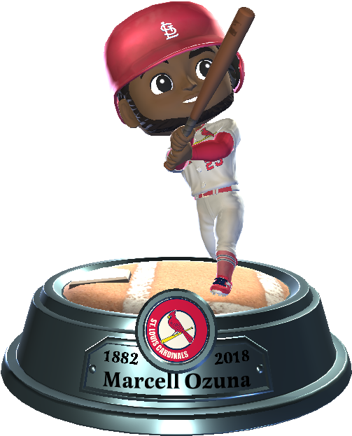 Marcell Ozuna - Figurine (1024x1024), Png Download