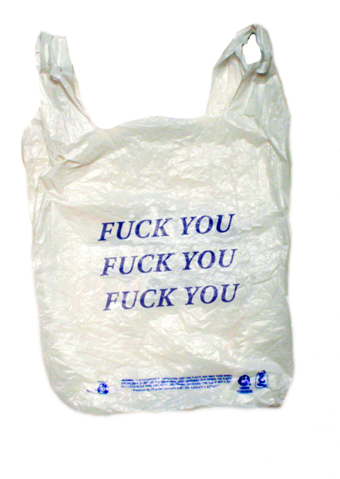 Mind Map Texts, Plastic Bags, Grocery Store, Grocery - Plastic Bag Fuck You (500x722), Png Download