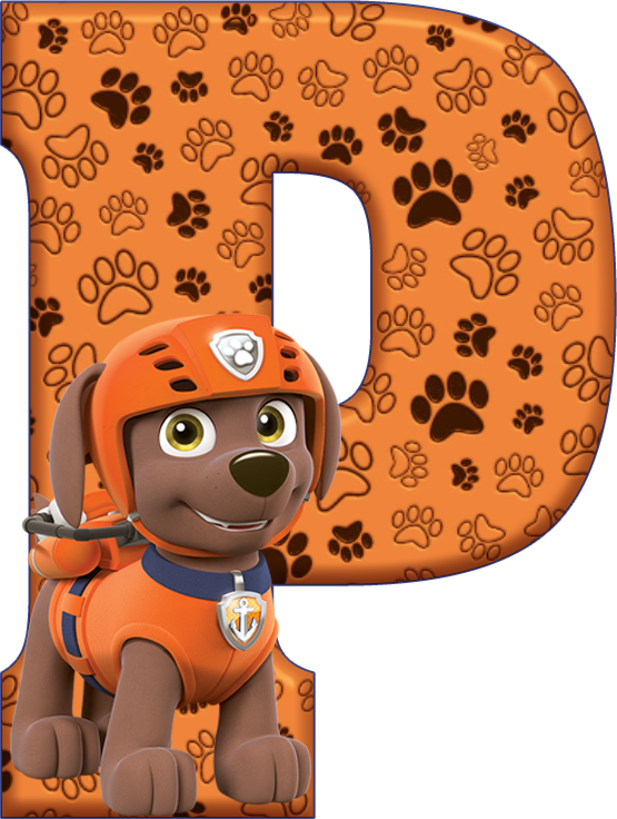 *✿**✿*p*✿**✿*de Alfabeto Decorativo - Letras De Paw Patrol (555x736), Png Download
