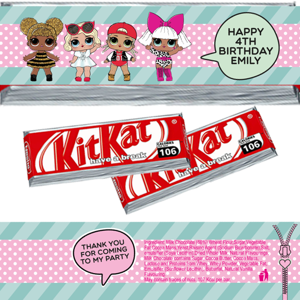 Lol Surprise Kitkat Wrappers - Baby Shark Chocolate Labels (606x606), Png Download