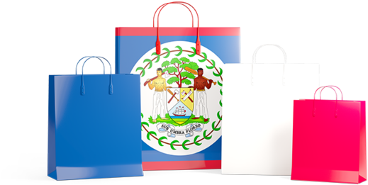 Shopping Bags With Flag - Belize Flag (640x480), Png Download