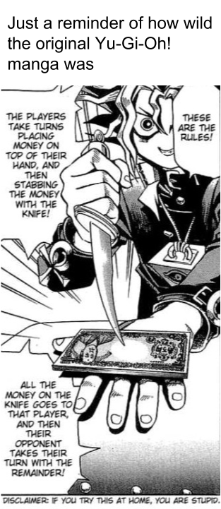 The Original Yami Yugi Was A Sociopath - Yugioh Manga Knife (960x720), Png Download