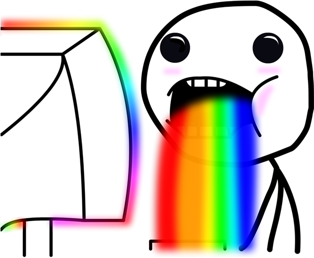 Surprised Omg - Rainbow Meme Face (618x618), Png Download