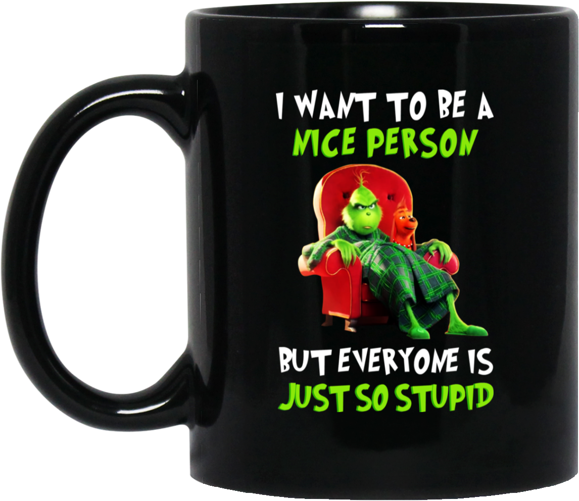 Grinch I Want To Be A Nice Person Mug - My Hallmark Christmas Movie Watching Mug (1155x1155), Png Download
