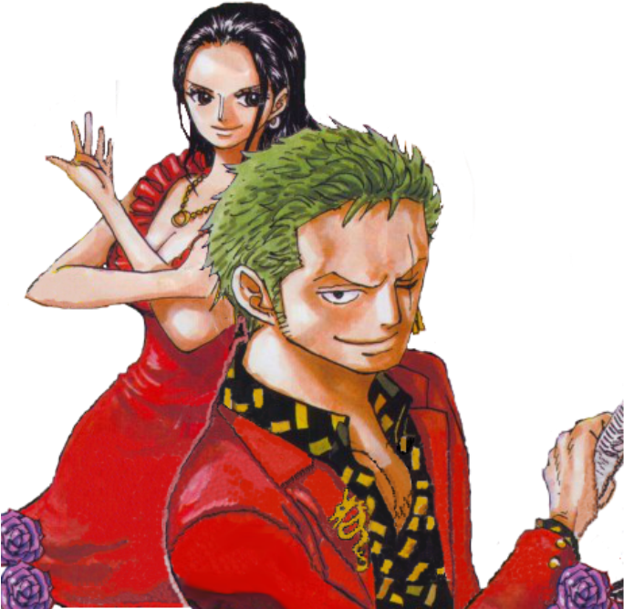 One Piece Cover Jump - One Piece Zoro Dan Robin (684x684), Png Download