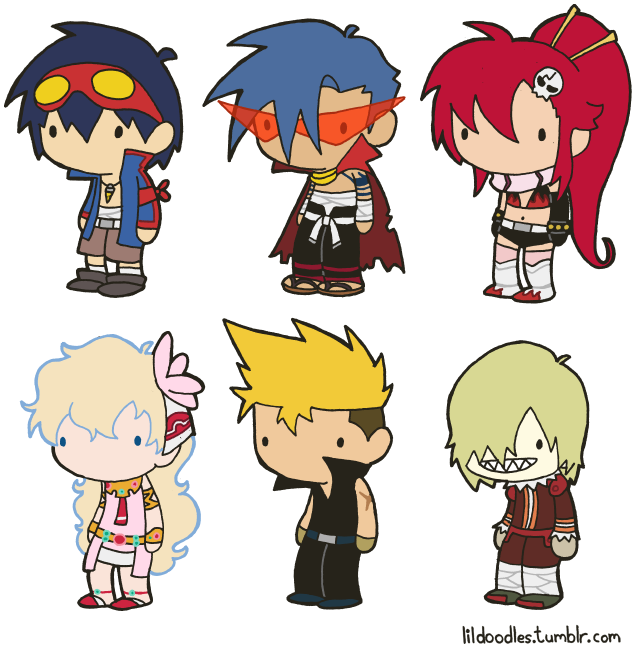 Lil' Gurren Lagann - Gurren Lagann Stickers (650x690), Png Download