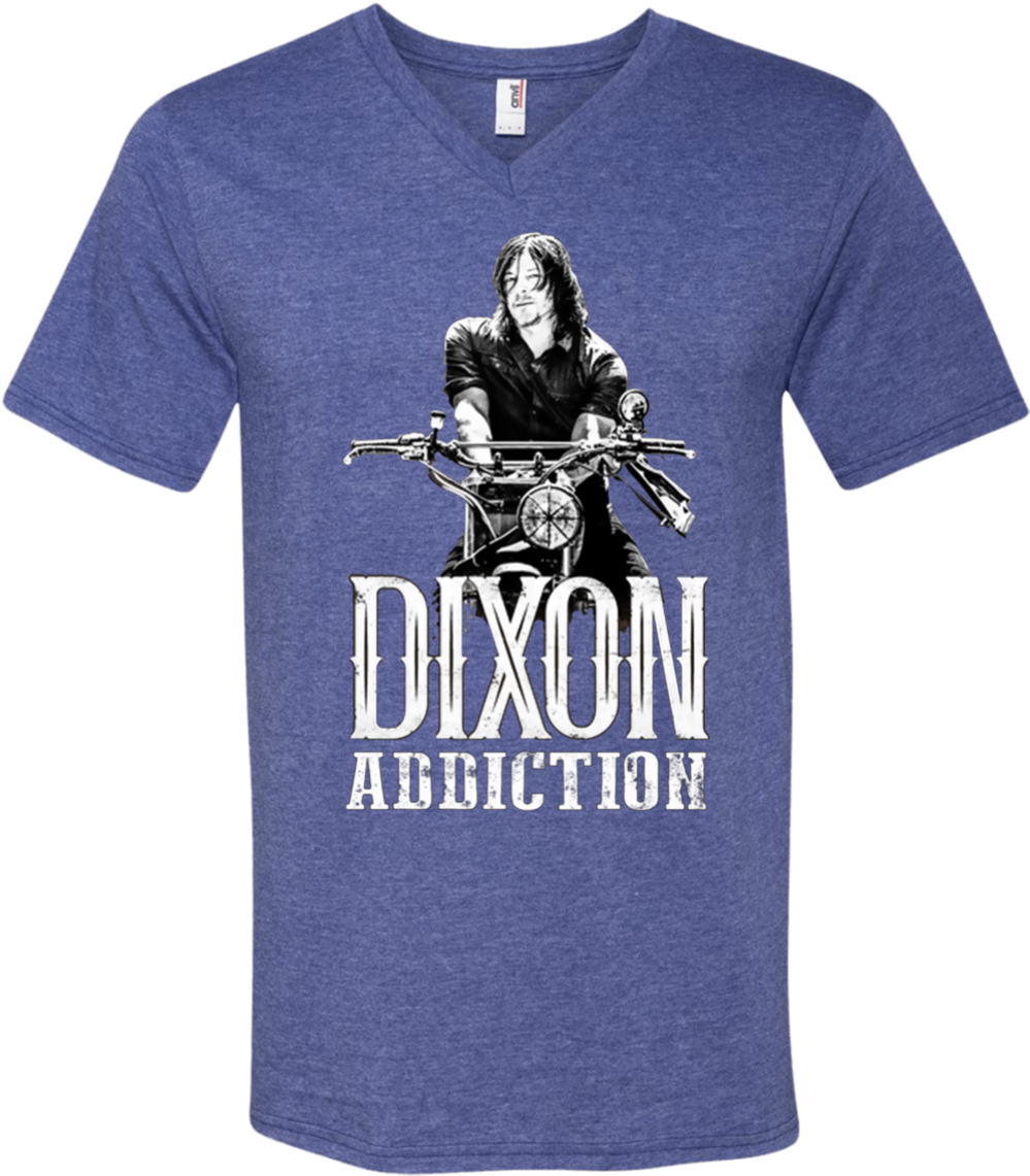 Daryl Dixon Addiction Fitted T Shirt 982 Anvil Men's - Shirt (1155x1155), Png Download