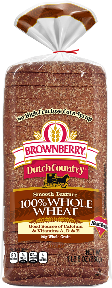 Brownberry Dutch Country 100% Whole Wheat Package Image - Bread (1000x1000), Png Download
