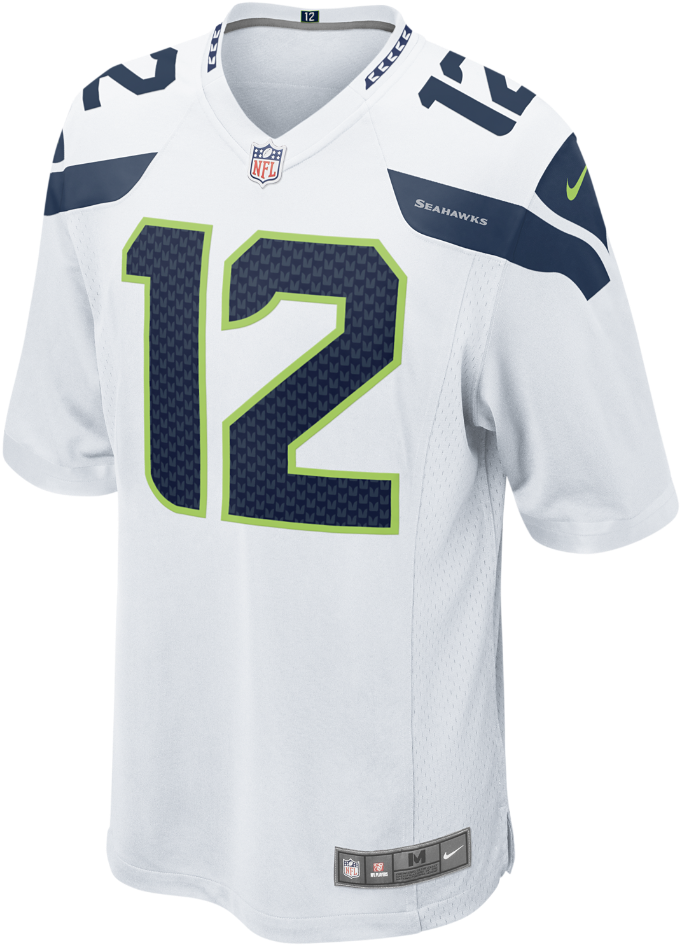 Nike Nfl Seattle Seahawks Men's Football Away Game - Seattle Seahawks Jersey (1000x1000), Png Download