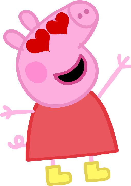 Peppa Pig Love - Peppa Pig En Png (510x720), Png Download