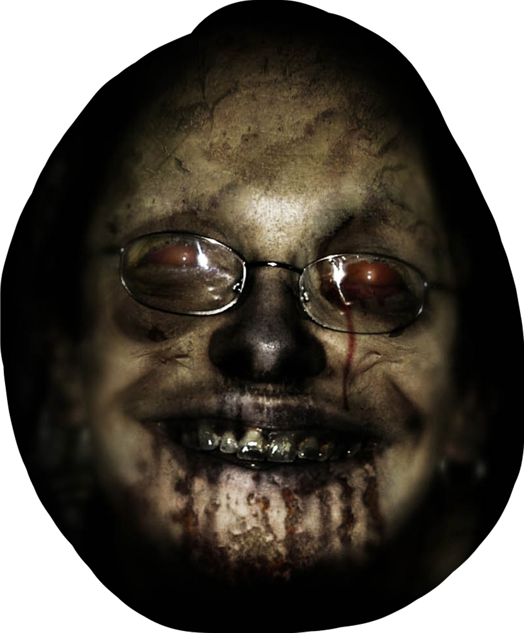 Horror Sticker - Evil Hillary (1024x1236), Png Download