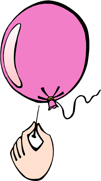Pop Art Clipart Popped - Balloon Popping Cartoon (422x750), Png Download