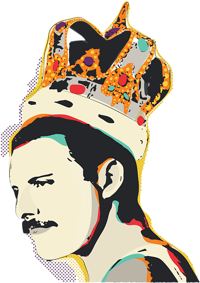Bleed Area May Not Be Visible - Freddie Mercury Pop Art (495x700), Png Download
