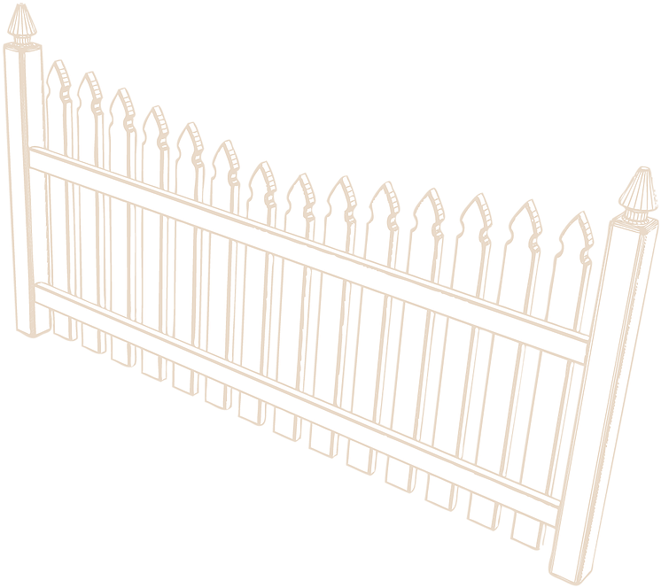 Picket Fence Watermark By Tidewater Virginia Peninsula - Picket Fence (852x717), Png Download