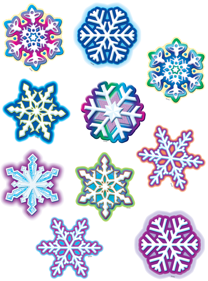 Tcr 5243 Snowflake Cutouts - Bulletin Board Snowflakes (900x900), Png Download