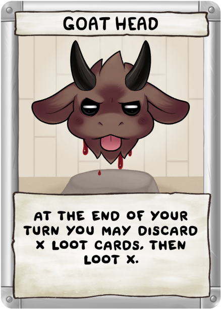 He Discards All 15 Loot Cards In Hopes He Finds The - Binding Of Isaac Four Souls Cards (477x650), Png Download