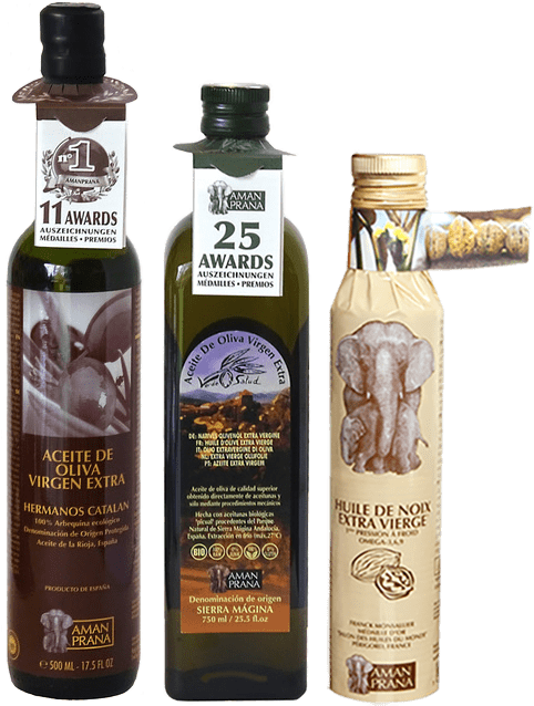 Amanprana Olive Oils Walnut Oil - Glass Bottle (827x640), Png Download