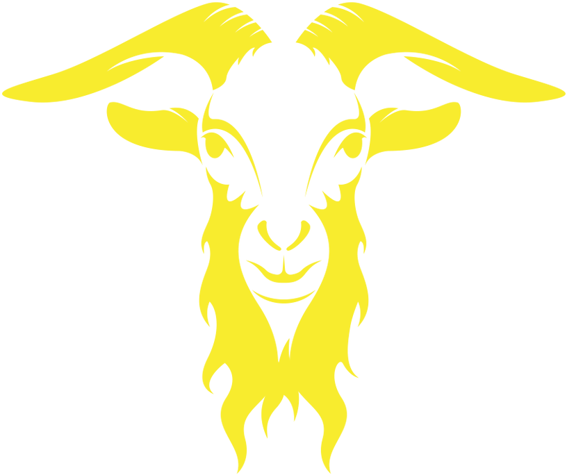 Goat Head Yellow Clear - Skull (954x1025), Png Download