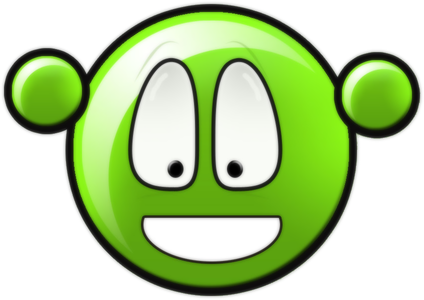 Smiley Vert Sans Fond (848x599), Png Download