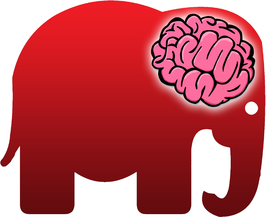 Staying On Message - Elephant Brain Clipart (1026x836), Png Download