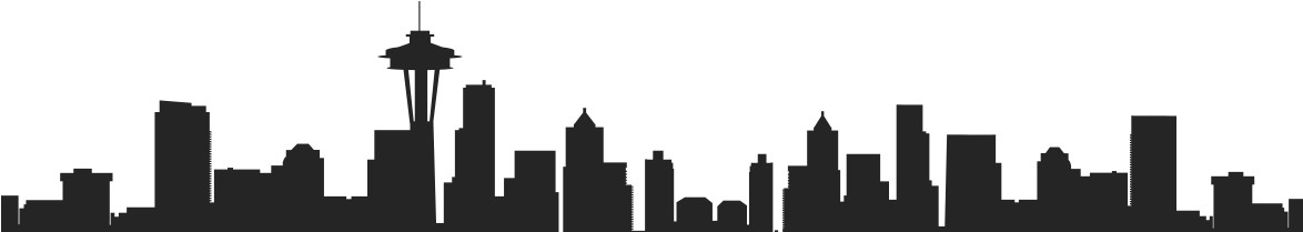 Footer Skyline - Seattle (1214x300), Png Download