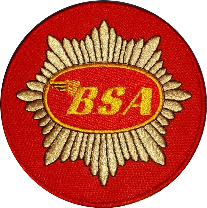 Bsa Gold Star Logo Patch 3-5/8″ Diameter - Motorcycle (800x726), Png Download