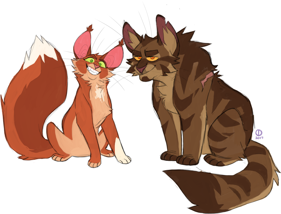 Thunderclan Power Couple By Graystripe64 Warrior Cats - Graystripe64 Warrior Cats (1024x736), Png Download