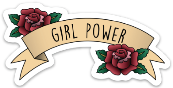 Girl Power Sticker By Taylor Huggins Media - Hybrid Tea Rose (612x612), Png Download