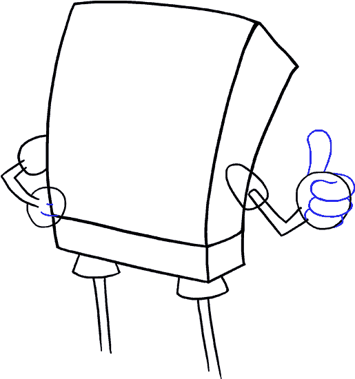 How To Draw Spongebob - Drawing (678x600), Png Download