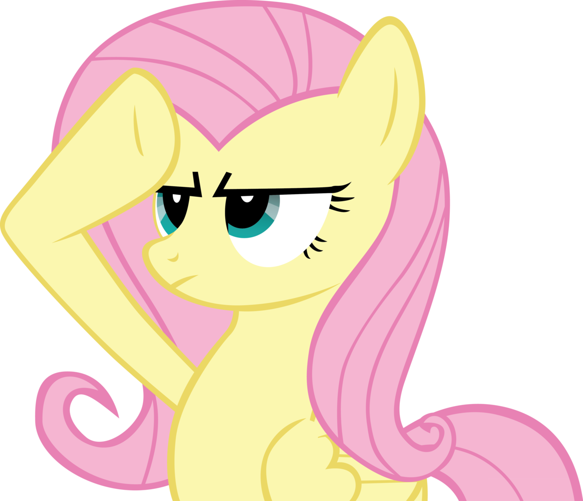 Artist Sircinnamon Edit Fluttershy Rainbow Dash - Fluttershy Salute (1191x1024), Png Download