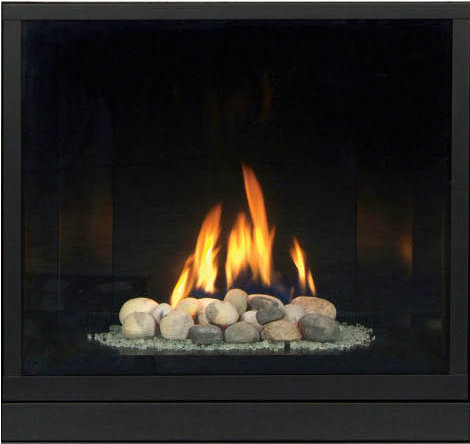 Modern And Contemporary Fireplaces - Gas Fireplace Logs Modern (607x557), Png Download