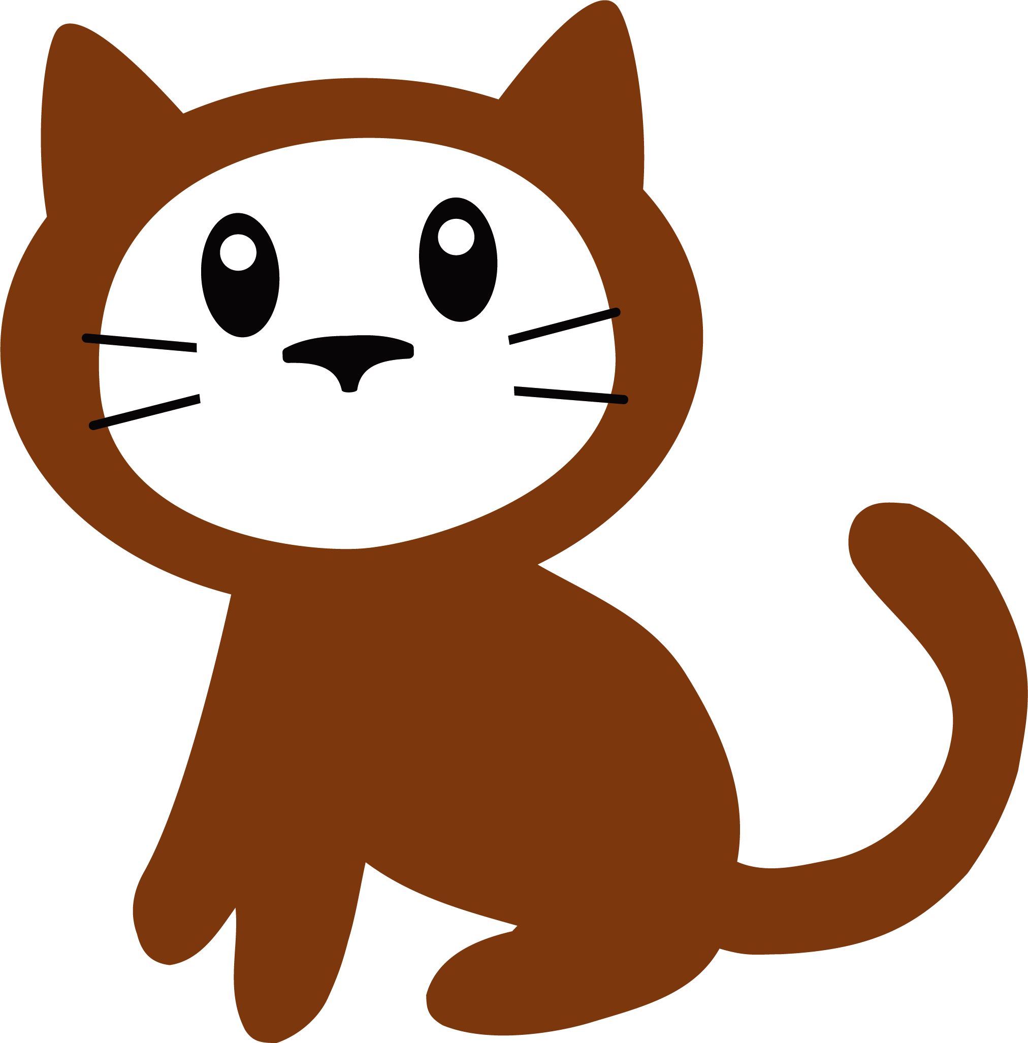 Whiskers Clipart Cat's - Gato Dibujos Animados De Perros (2024x2054), Png Download