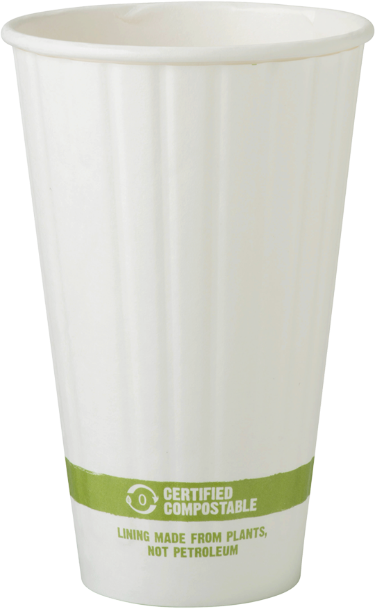 16 Oz Paper Hot Cup, Double Wall, White - Lampshade (1000x1000), Png Download
