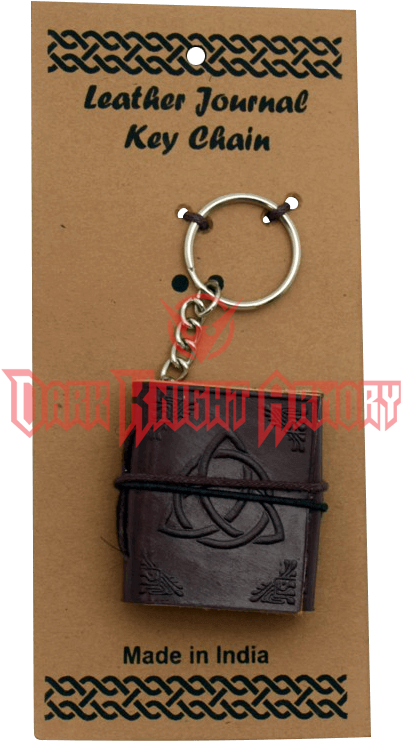 Triquetra Leather Embossed Journal Key Chain - Keychain (740x740), Png Download