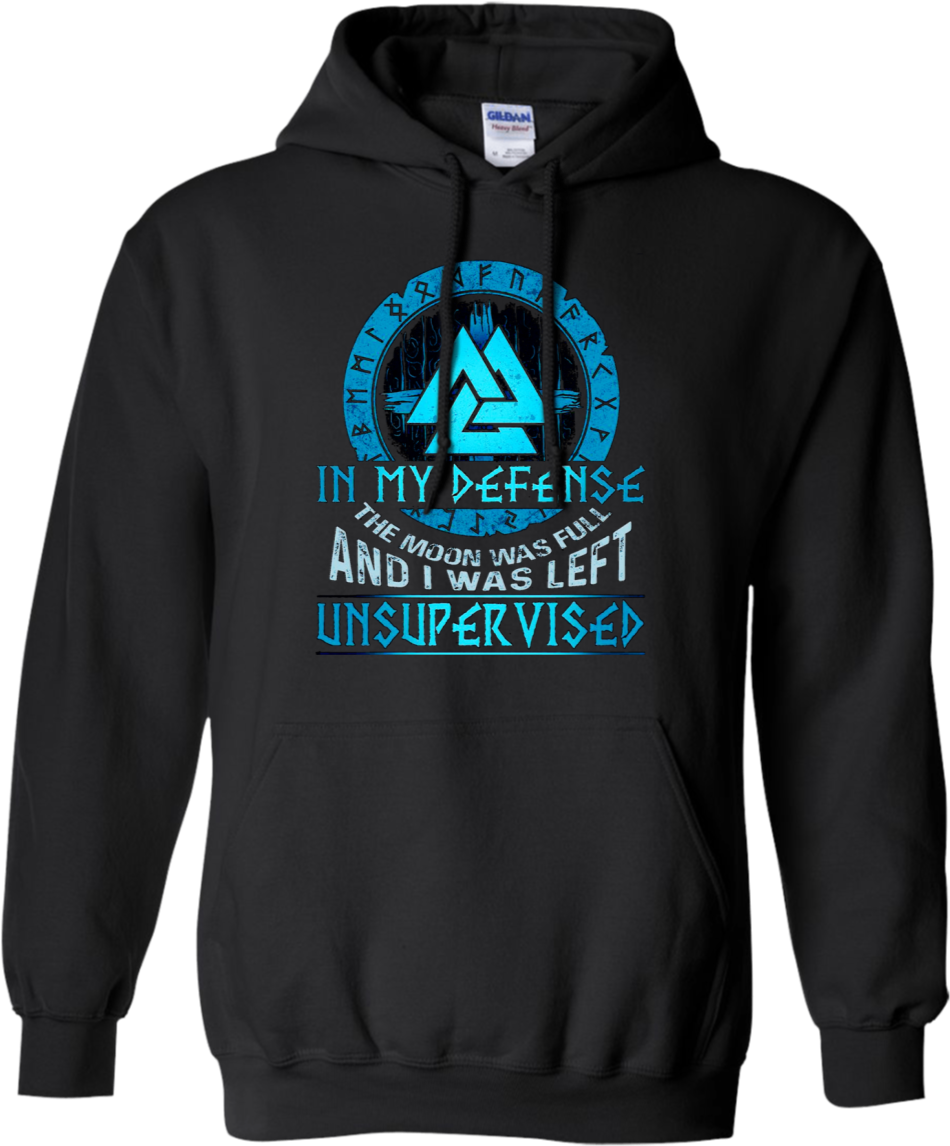 The Moon Was Full And I Was Left Unsupervised Valknut - Pullover Disney Princess Hogwarts (1155x1155), Png Download