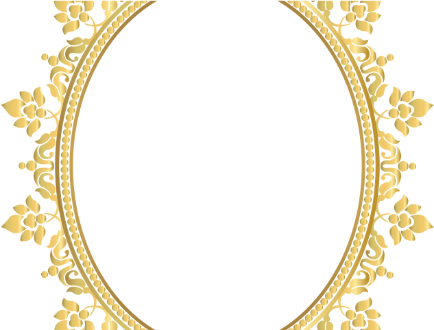 Oval Clipart Border Template - Decorative Photo Frames Png (640x480), Png Download