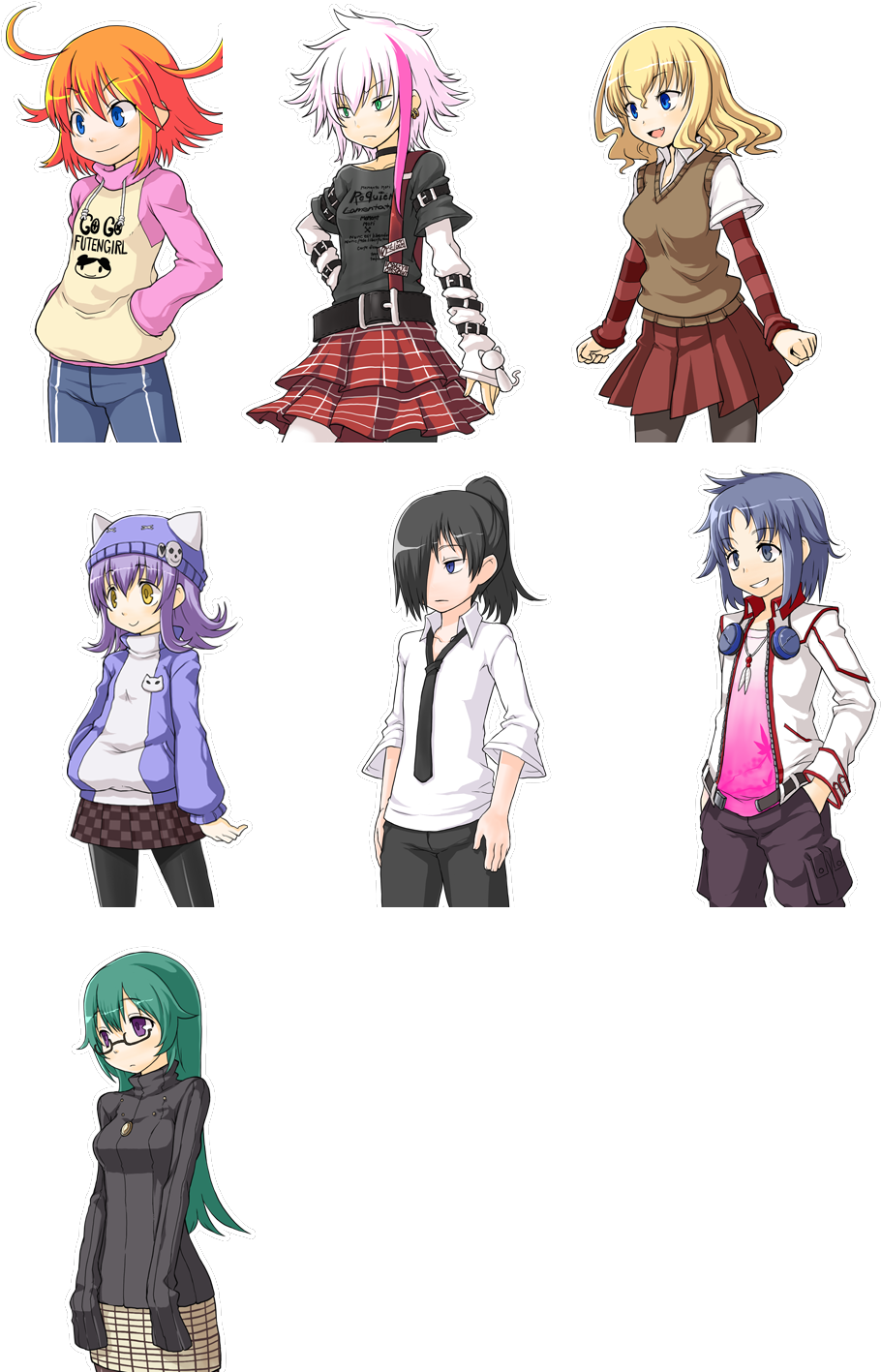 Click For Full Sized Image Character Portraits - Cherry Tree High Characters (960x1440), Png Download