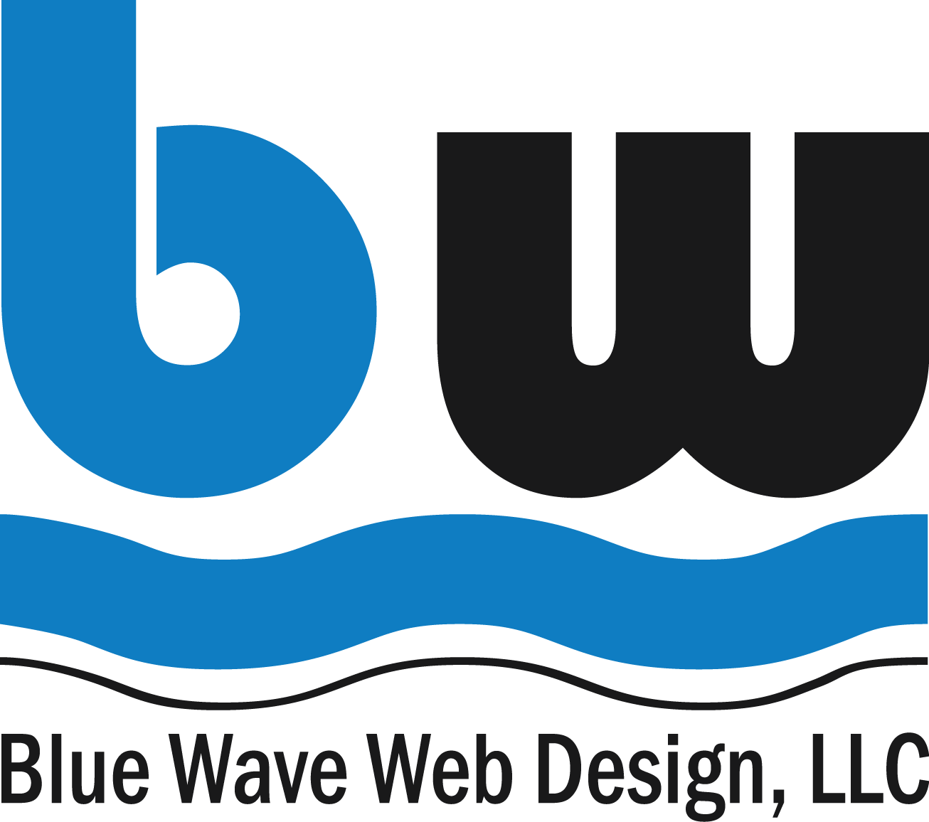 Blue Wave Web Design Logo - Graphic Design (1306x1156), Png Download