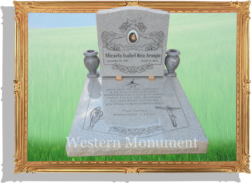 Upright Monument With Ledger, Restheaven Park, Gltndale, - Queen Of Heaven Catholic Cemetery & Funeral Home (936x706), Png Download