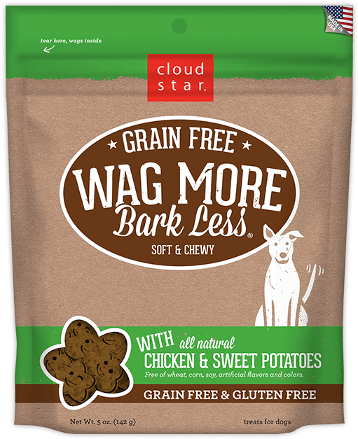 Cloud Star Wag More Bark Less Soft And Chewy Grain - Dog Treats (650x650), Png Download