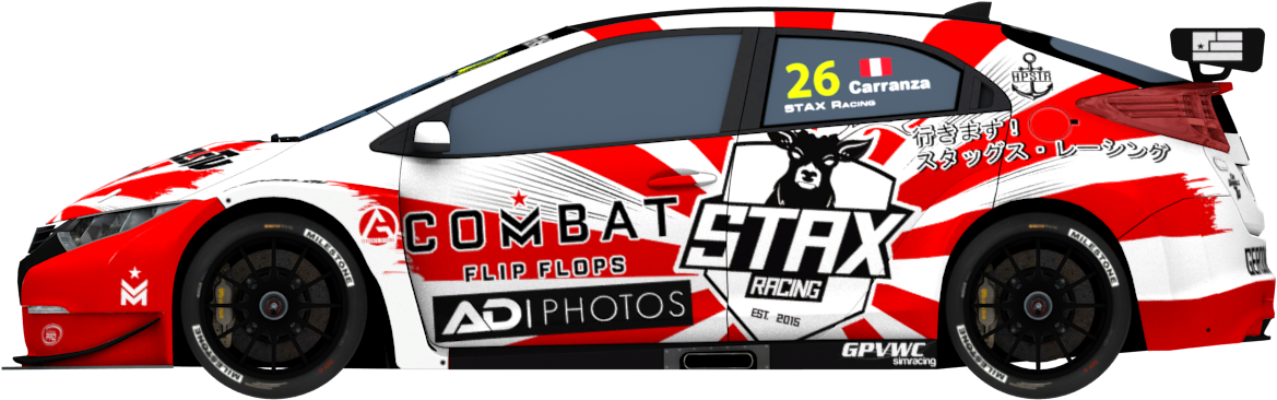 Stax Racing 2016 Itc Sideview - Honda Civic (1600x400), Png Download