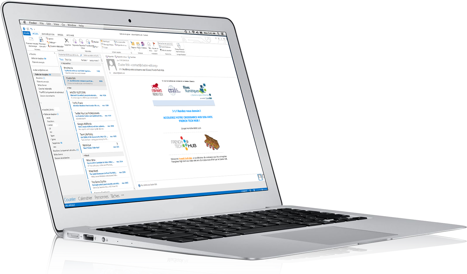 Macbook Air Outlook - Macbook Air Smtp (1668x970), Png Download
