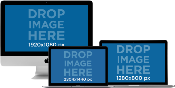 Desktops Responsive Mockup Of Macbooks Pros, Macbook - Display Device (640x480), Png Download