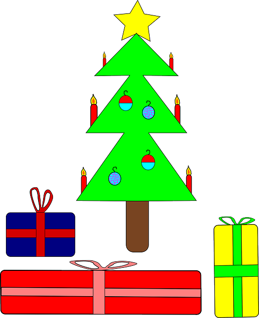 Presents Tree, Recreation, Christmas, Holiday, Presents - Christmas Tree Clip Art (523x640), Png Download