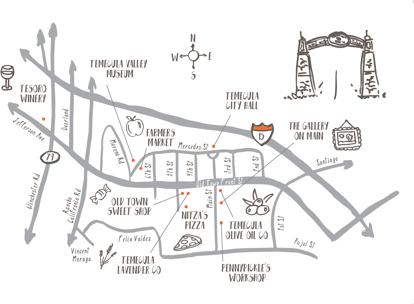 Book Your Reservation To Temecula Creek Inn Today - Temecula Creek Inn Map (1500x1040), Png Download