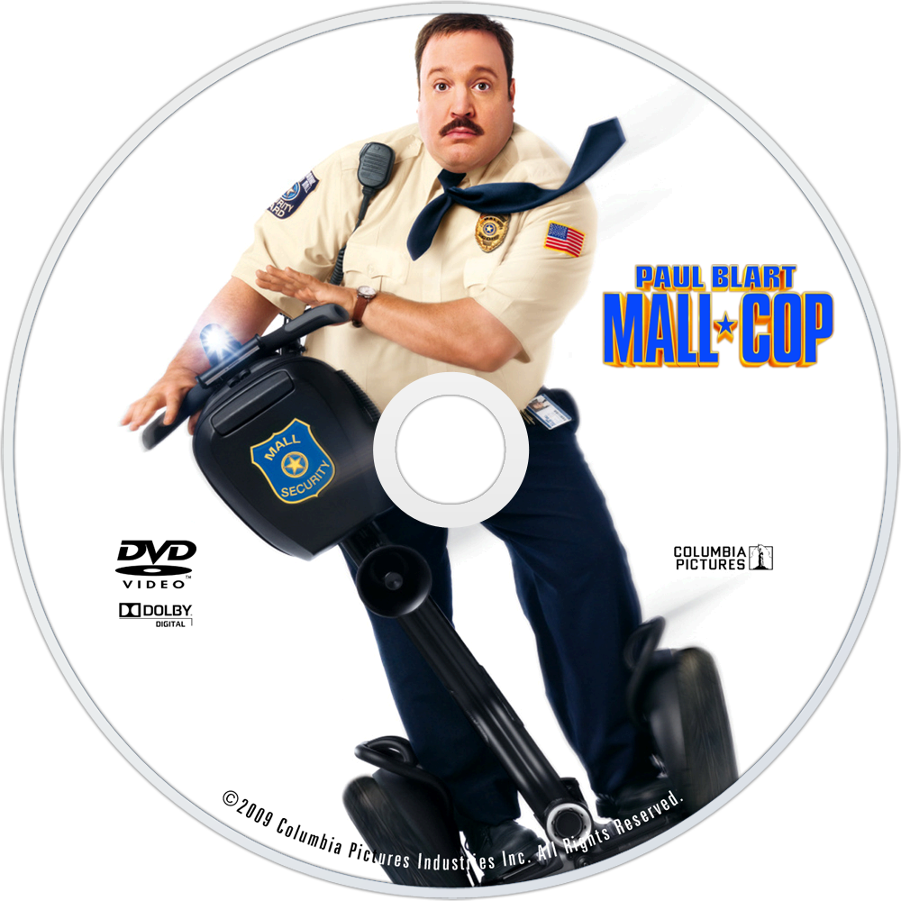Mall Cop Dvd Disc Image - Mall Cop Movie Poster (1000x1000), Png Download