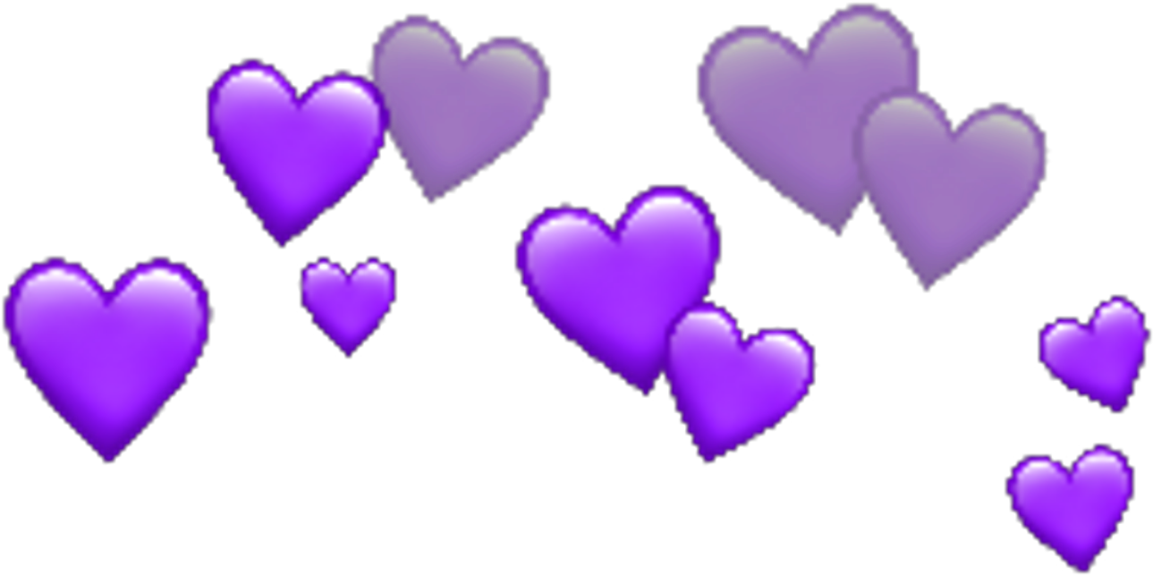 Purple Heart Crown Emoji Iphoneemoji Random Remixit - Emoji Heart Crown Png (1773x1773), Png Download