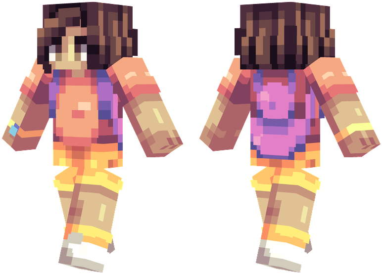 Dora The Explorer - Dora Minecraft Skin (804x576), Png Download