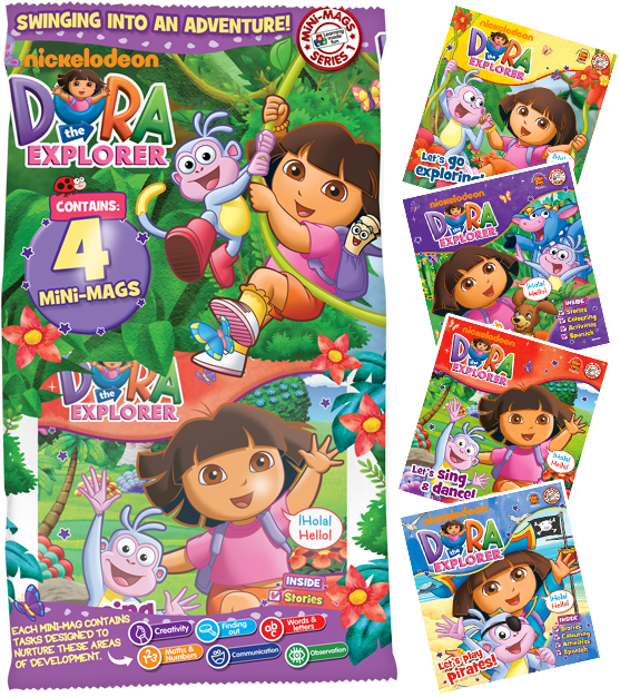Dora The Explorer Mini-mags Series - Toy (584x650), Png Download