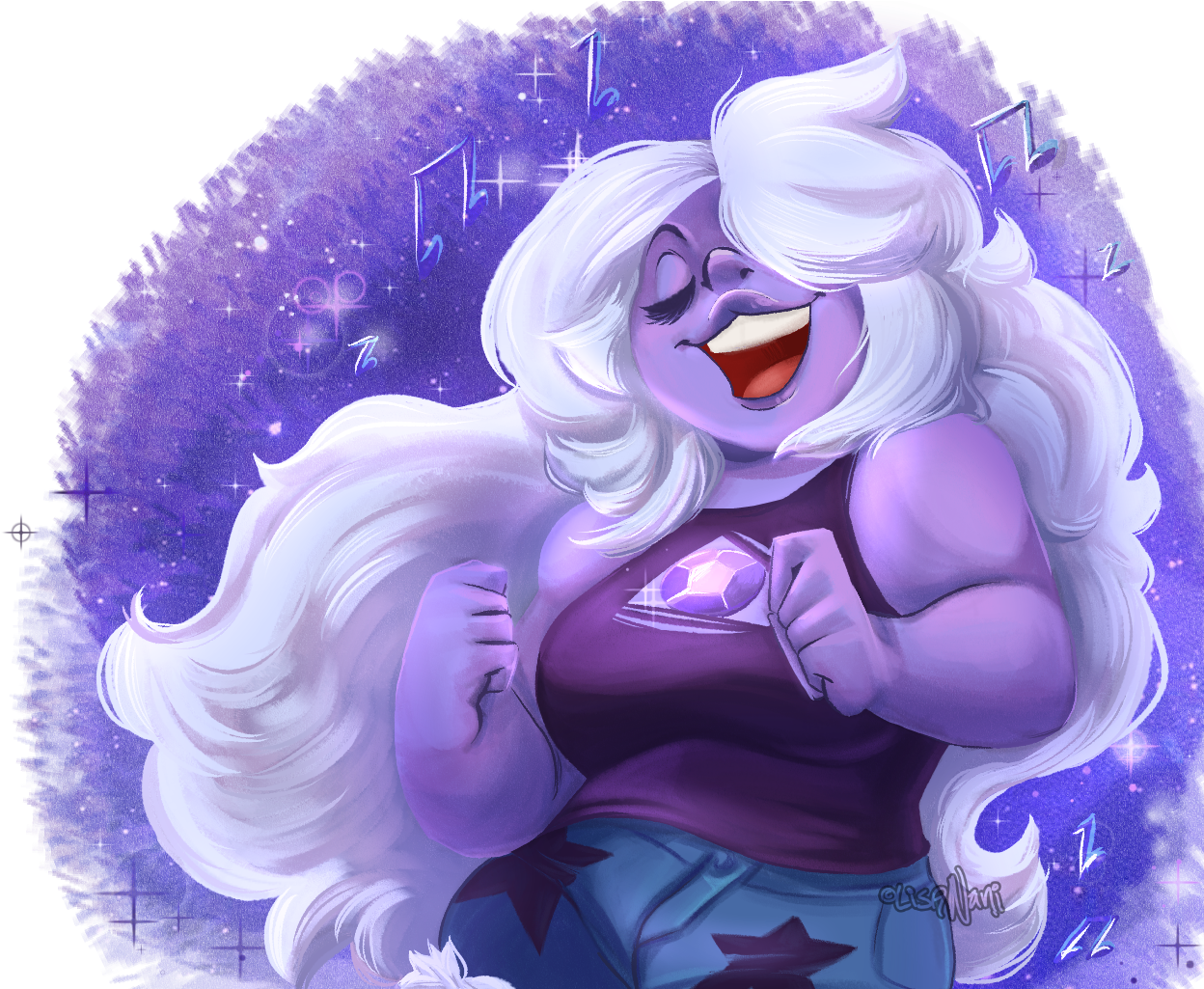 Amethyst's New Gem Form From Steven Universe "change - Cartoon (1280x1024), Png Download